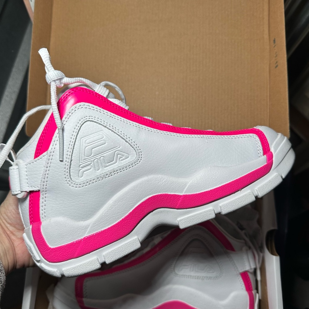 Fila White and Pink Sneakers